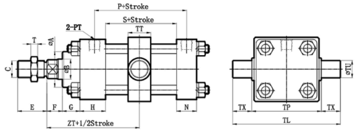 MOB+TC TYPE MIDDLE TRUNNION MOUNTING TYPE