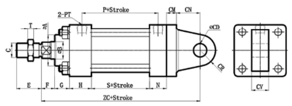 MOB+CA TYPE SINGLE TRUNNION MOUNTING TYPE