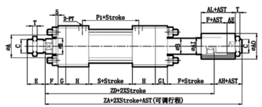 HOD + A DOUBLE RODS WITH ADJUSTABLE NUT TYPE