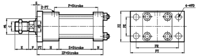 HOB+FA FRONT FLANGE MOUNTING TYPE