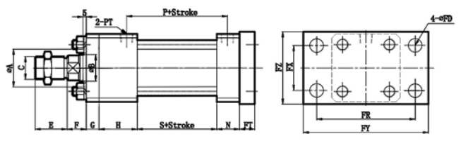 HOD+FB REAR FLANGE MOUNTING TYPE