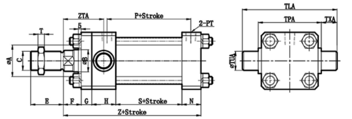 HOB+TA FRONT TRUNNION MOUNTING TYPE