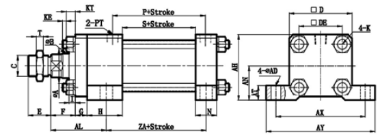 STANDARD GOB+LA TYPE RIGHT AND LEFT FOOT MOUNTING TYPE