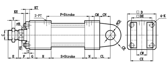 STANDARD GOB + CB  DOUBLE TRUNNION TYPE